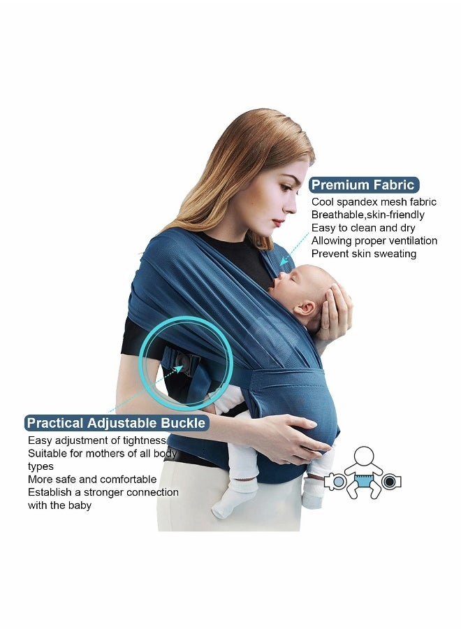 Baby Wrap Carrier Slings, Adjustable Baby Carrier Newborn to Toddler Original Stretchy Infant Sling,  for Newborn Babies and Children up to 35 lbs
