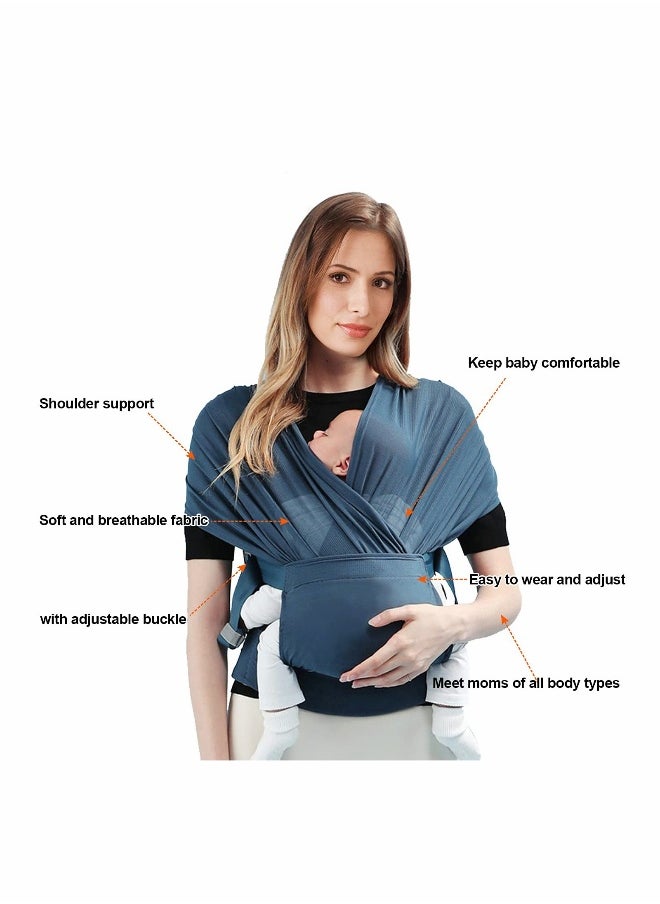 Baby Wrap Carrier Slings, Adjustable Baby Carrier Newborn to Toddler Original Stretchy Infant Sling,  for Newborn Babies and Children up to 35 lbs