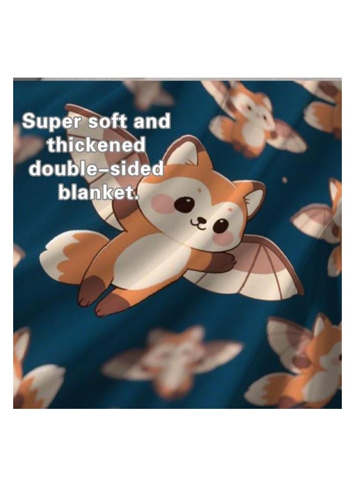 Flannel thin blanket (warm and comfortable, suitable for sleep, gaming, dust removal and sandproof) 150cm*200cm - 379