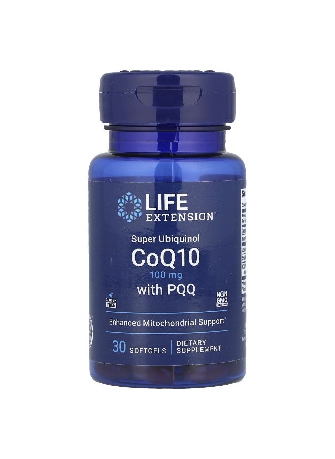 Life Extension, Super Ubiquinol CoQ10 with PQQ, 100 mg, 30 Softgels