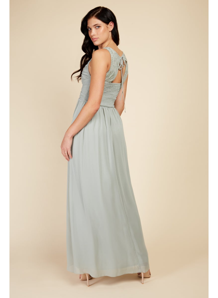 Waterlily Lace Strap Maxi Dress