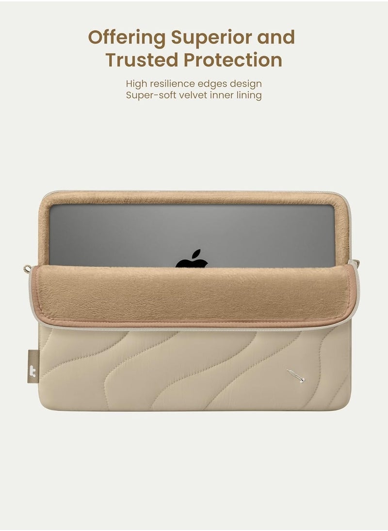 Terra-A27 360 Protective Puffy Laptop Sleeve for 14-inch MacBook Pro M4/M3/M2/M1 Pro/Max A3112 A3401 A3185 A2992 A2918 A2779 2024, 13.5/13.8-inch Surface Laptop 7(Copilot+ PC)/6/5/4/3 Eco-Friendly Laptop Sleeve