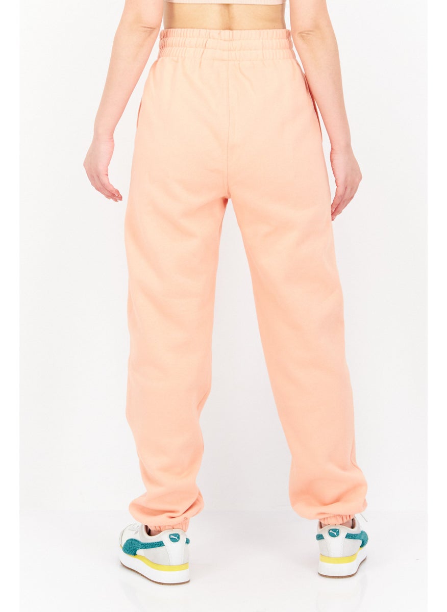Women Sportswear Fit Brand Logo Training Sweatpants, Coral