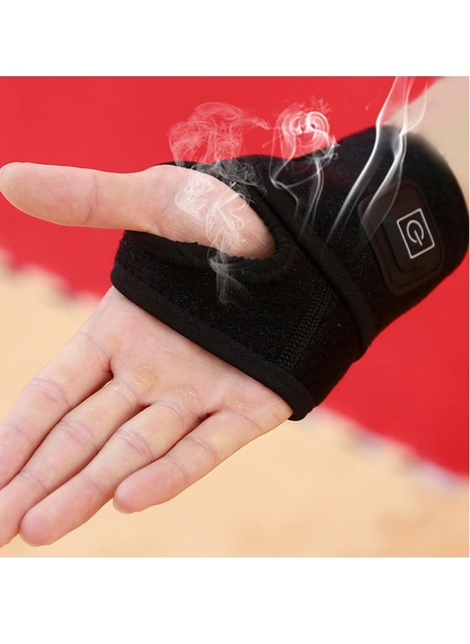 Electric Heated Wrist Brace Wrap Wrist Heating Pad 3-level Temperature Control Wrist Warmer Support Wristband Heat Therapy for Injury Arthritis Tendonitis Joint Pain Relief