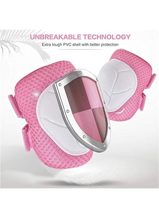 Knee Pads for Kids Knee Pads and Elbow Pads Toddler with Wrist Guards for Girls Boys 3 in 1 for Skating Cycling Bike Scooter