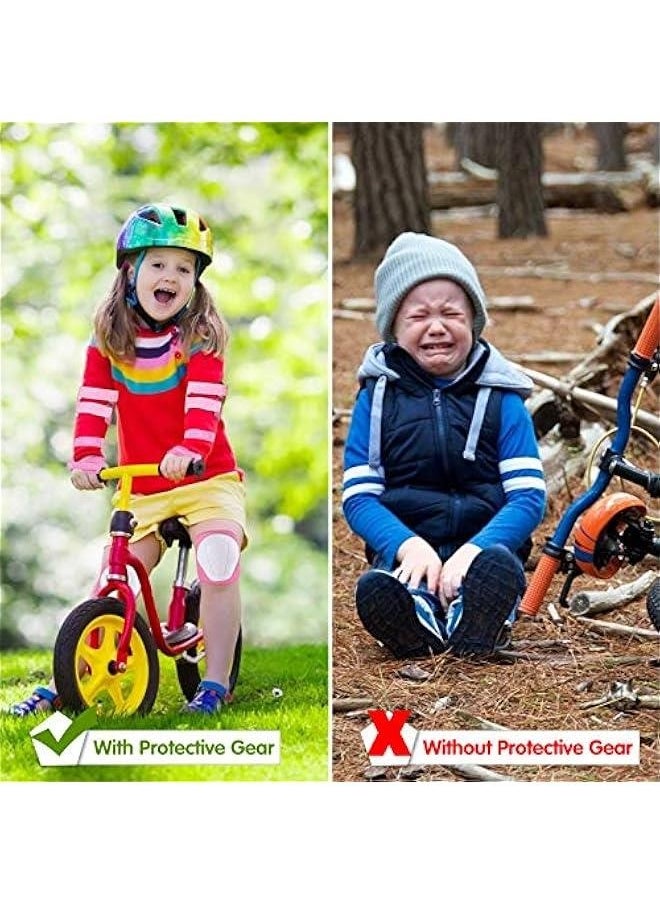Knee Pads for Kids Knee Pads and Elbow Pads Toddler with Wrist Guards for Girls Boys 3 in 1 for Skating Cycling Bike Scooter