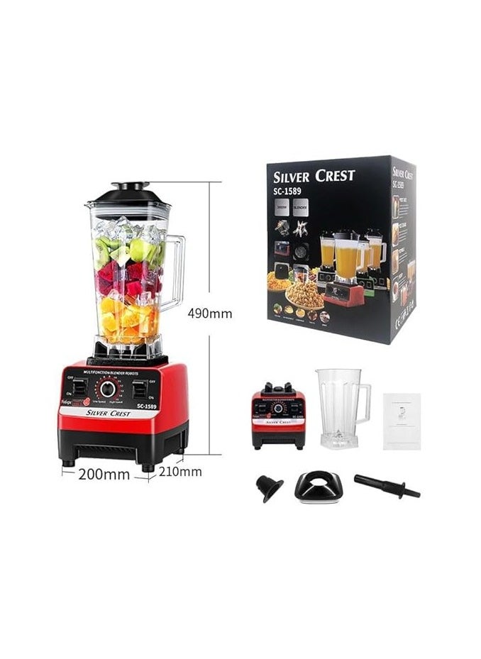 Heavy Duty Blender | Silver Crust Blender Juicer For Precision Blending Food Processing Ice Smoothies Crusher Blander Blender Mixer Juicer With Powerful Motor