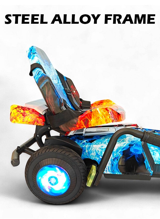 Kids Electric Go-Kart 250W Motor, 36V 4Ah Battery, 20km/h Speed, 8 Inches Tires, Steel Alloy Frame, Reverse Button, LED Wheels, 35-Min Ride Time, 4 Wheel Racer Car For Kids, Ride On Toy