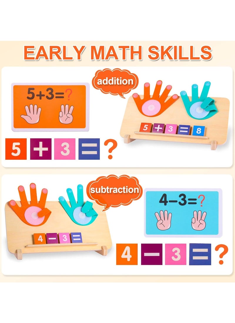 Montessori Toys for 3+ Year Old, Educational Math Manipulatives Learning Toys for Toddlers 3-5 Years, Number Counting Blocks for Kids, Homeschool Kindergarten Supplies Boys Girls Gifts
