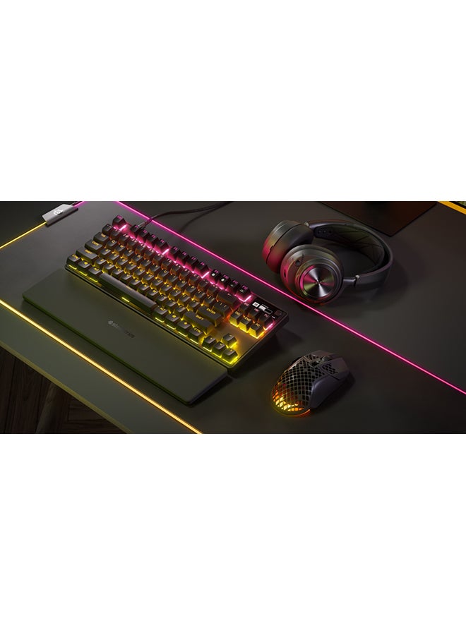 Apex Pro TKL Wired Mechanical Keyboard, OmniPoint Switches, Adjustable Actuation, With RGB Backlighting, OLED Smart Display, Full Key, USB Type A, English Layout, Black | 64856