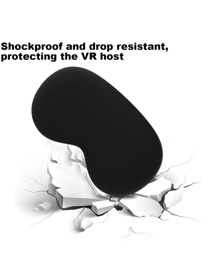 Vision Pro Silicone Cover, Protective Case for Apple Vision Pro 2024, Slim, Shockproof, Anti-Scratch, Dustproof, Black Screen Cover for VR Headset, Essential Accessories