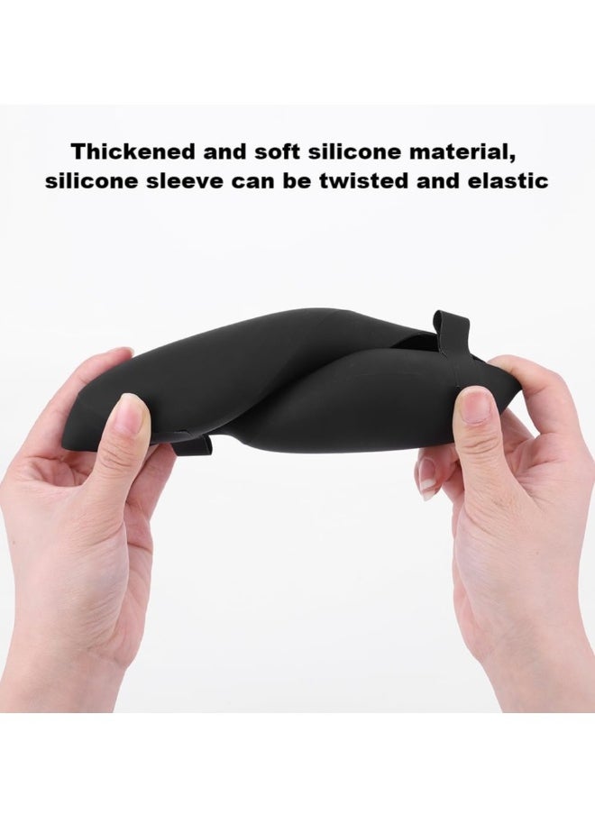 Vision Pro Silicone Cover, Protective Case for Apple Vision Pro 2024, Slim, Shockproof, Anti-Scratch, Dustproof, Black Screen Cover for VR Headset, Essential Accessories