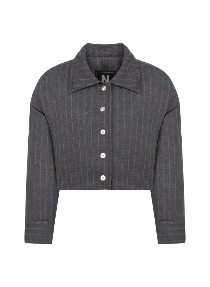 Striped Padded Coat