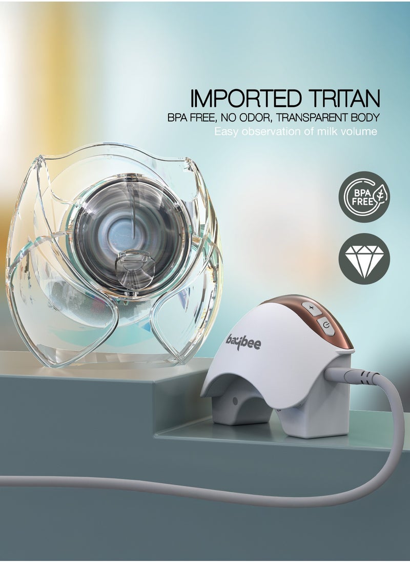 Electric Hands Free Wearable Breast Pump with Smart LED Display, 3 Modes & 12 Suction Levels | Low Noise Painless Automatic Breastfeeding Breast Pump with Cordless 450MmHg/50HZ, 150ml BPA-Free Milk Cup, Leak-Proof Design & Breast Shield of 24mm, 21mm, 18mm