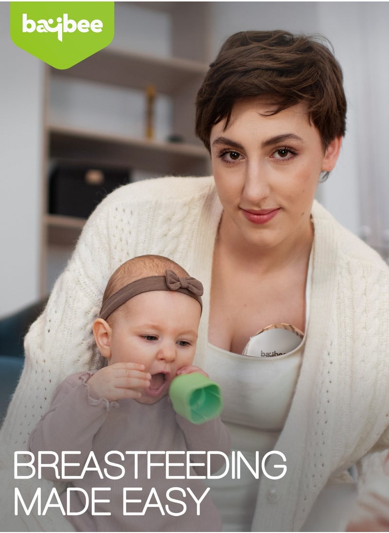 Electric Hands Free Wearable Breast Pump with Smart LED Display, 3 Modes & 12 Suction Levels | Low Noise Painless Automatic Breastfeeding Breast Pump with Cordless 450MmHg/50HZ, 150ml BPA-Free Milk Cup, Leak-Proof Design & Breast Shield of 24mm, 21mm, 18mm