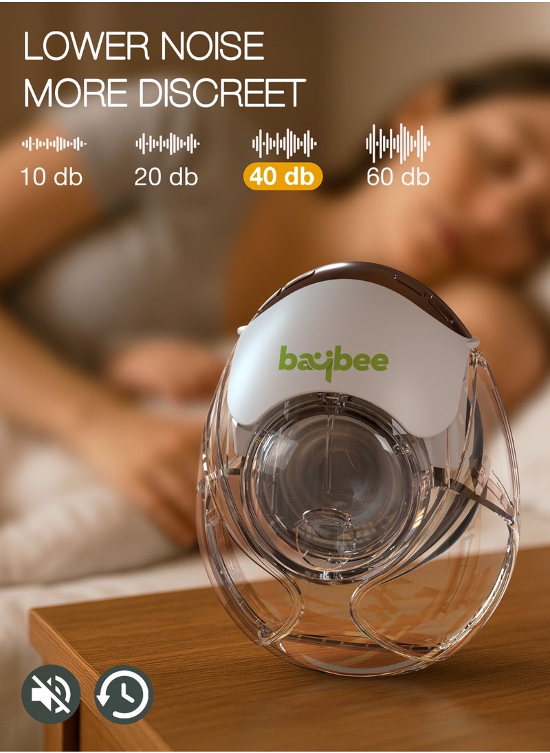 Electric Hands Free Wearable Breast Pump with Smart LED Display, 3 Modes & 12 Suction Levels | Low Noise Painless Automatic Breastfeeding Breast Pump with Cordless 450MmHg/50HZ, 150ml BPA-Free Milk Cup, Leak-Proof Design & Breast Shield of 24mm, 21mm, 18mm