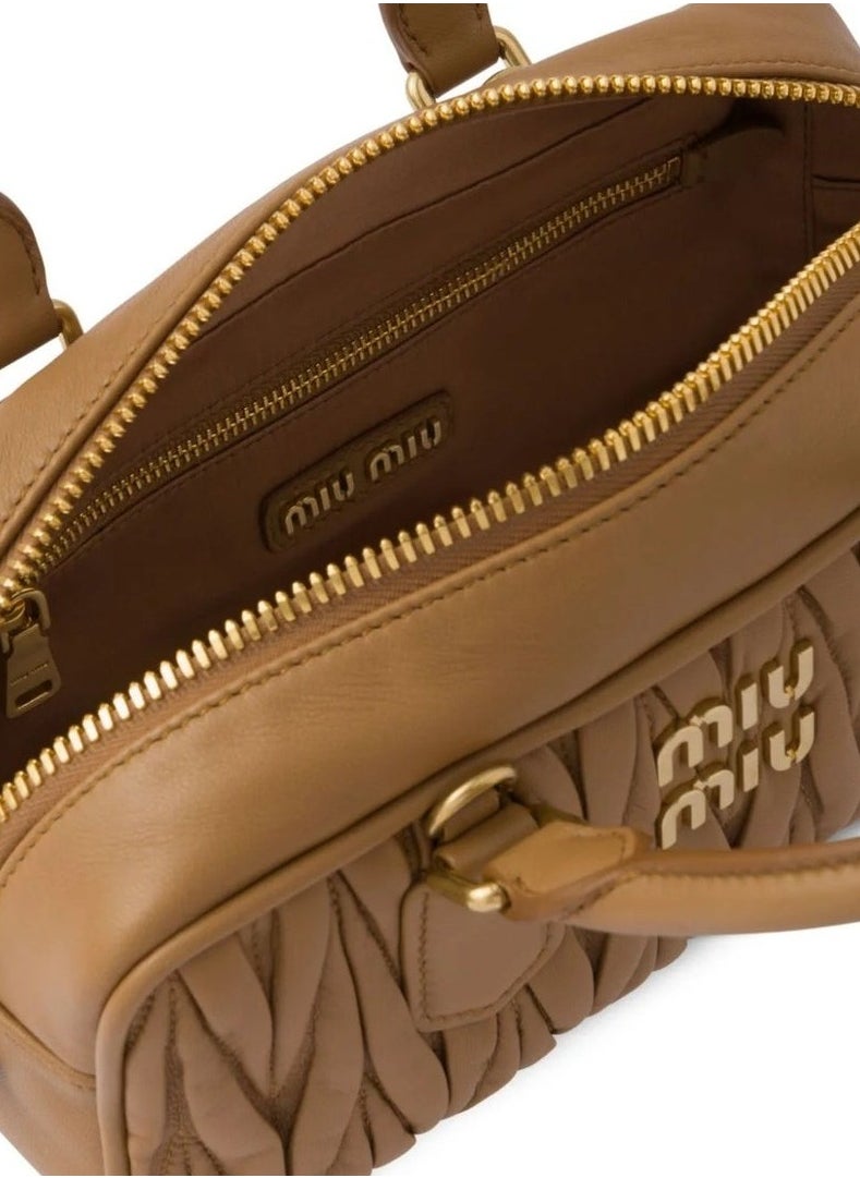 MIU Arcadie nappa leather bag with shoulder strap