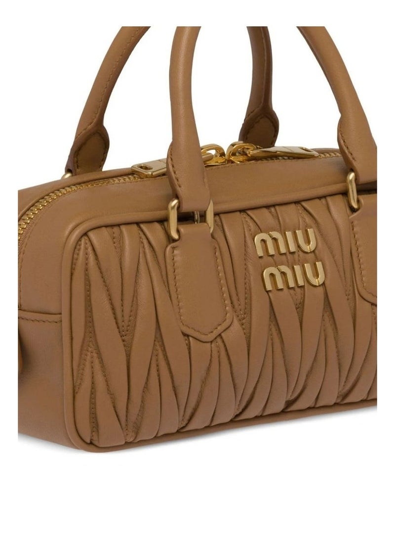 MIU Arcadie nappa leather bag with shoulder strap