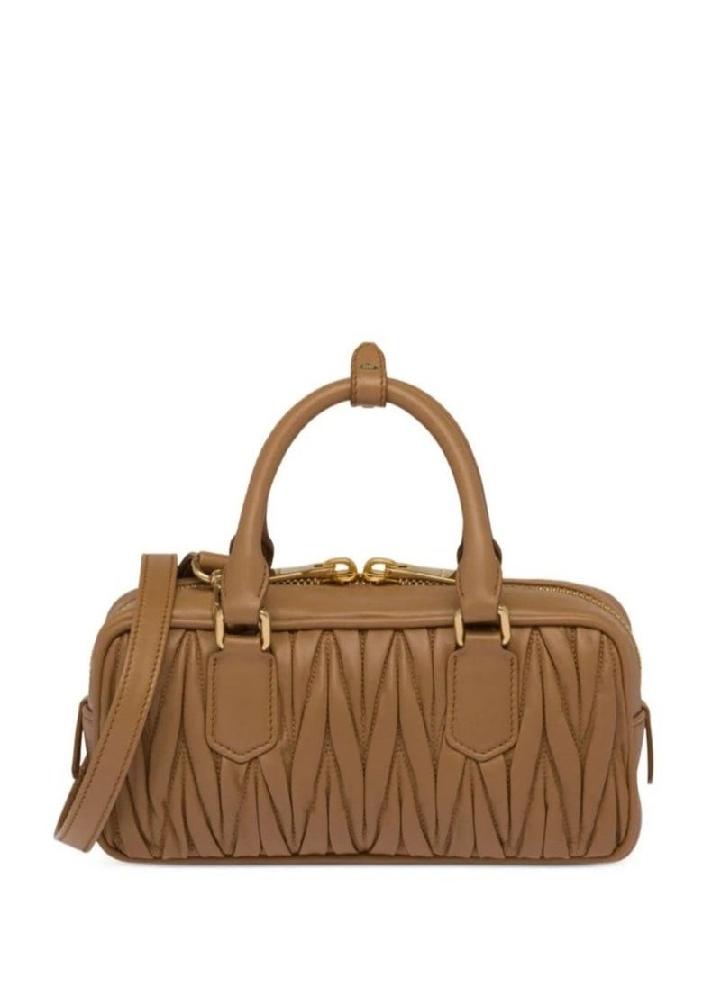 MIU Arcadie nappa leather bag with shoulder strap