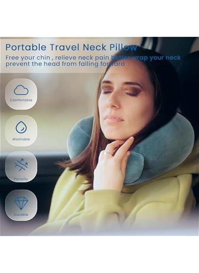 2024 New Memory Foam Travel Pillow for Airplanes,Neck Pillow for Traveling,Neck Plus Travel Pillow,Neck Plus Travel Neck Pillow