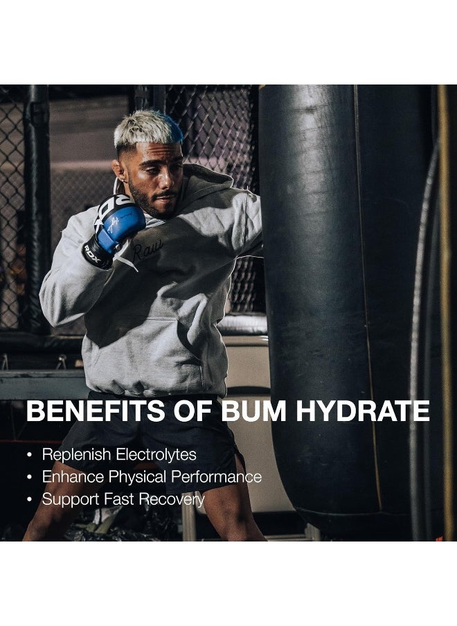 RAW Electrolytes Powder Hydration Drink Mix Packets, BUM Hydrate (Blue Raspberry, 20 Servings), Electrolyte Hydration Packets Support Muscle Function & Endurance, Keto Free Electrolytes Powder Packets