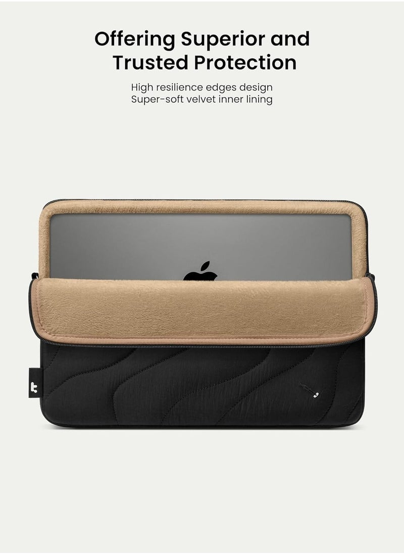 Terra-A27 360 Protective Puffy Laptop Sleeve for 14-inch MacBook Pro M4/M3/M2/M1 Pro/Max A3112 A3401 A3185 A2992 A2918 A2779 2024, 13.5/13.8-inch Surface Laptop 7(Copilot+ PC)/6/5/4/3 Eco-Friendly Laptop Sleeve