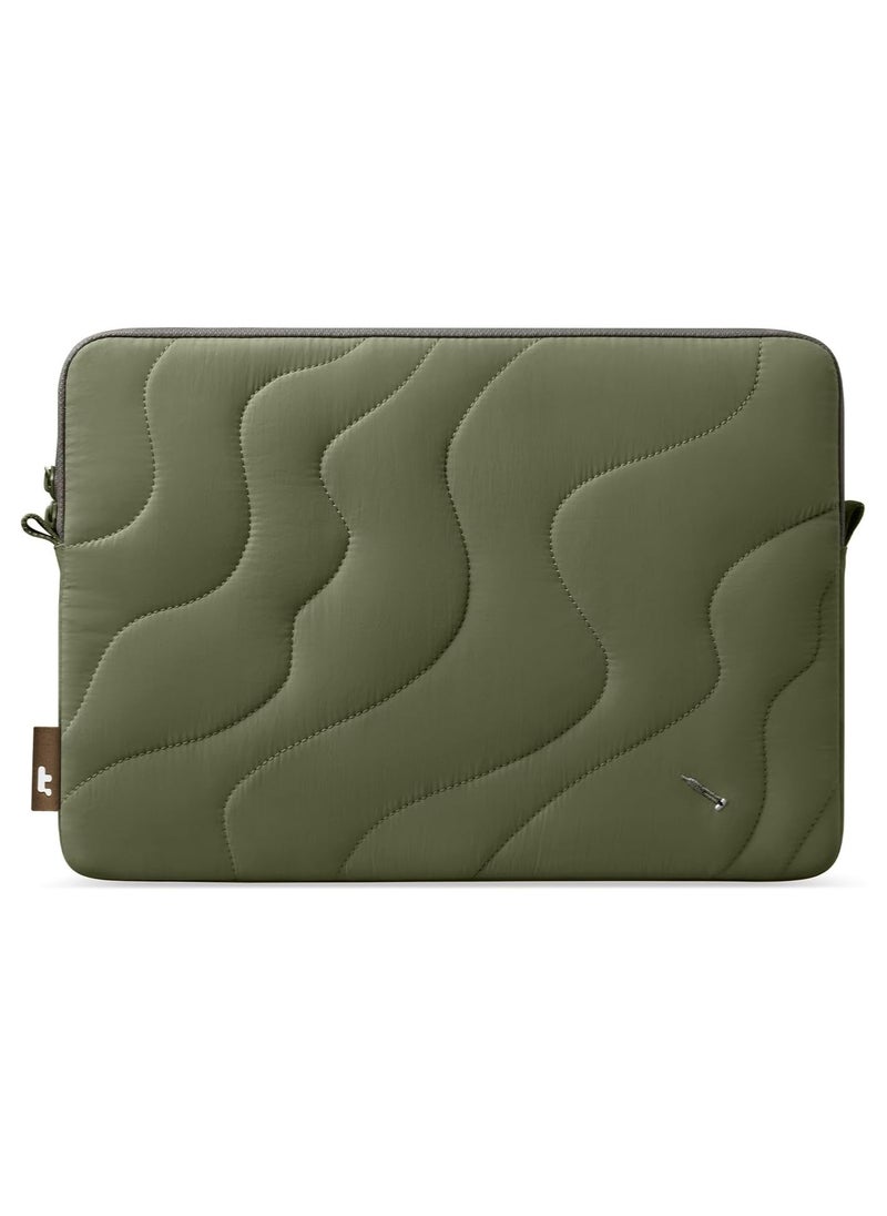 Terra-A27 360 Protective Puffy Laptop Sleeve for 14-inch MacBook Pro M4/M3/M2/M1 Pro/Max A3112 A3401 A3185 A2992 A2918 A2779 2024, 13.5/13.8-inch Surface Laptop 7(Copilot+ PC)/6/5/4/3 Eco-Friendly Laptop Sleeve