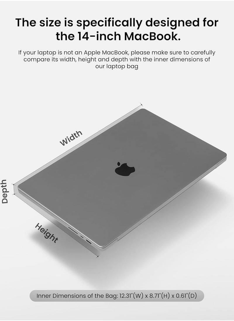 Terra-A27 360 Protective Puffy Laptop Sleeve for 14-inch MacBook Pro M4/M3/M2/M1 Pro/Max A3112 A3401 A3185 A2992 A2918 A2779 2024, 13.5/13.8-inch Surface Laptop 7(Copilot+ PC)/6/5/4/3 Eco-Friendly Laptop Sleeve