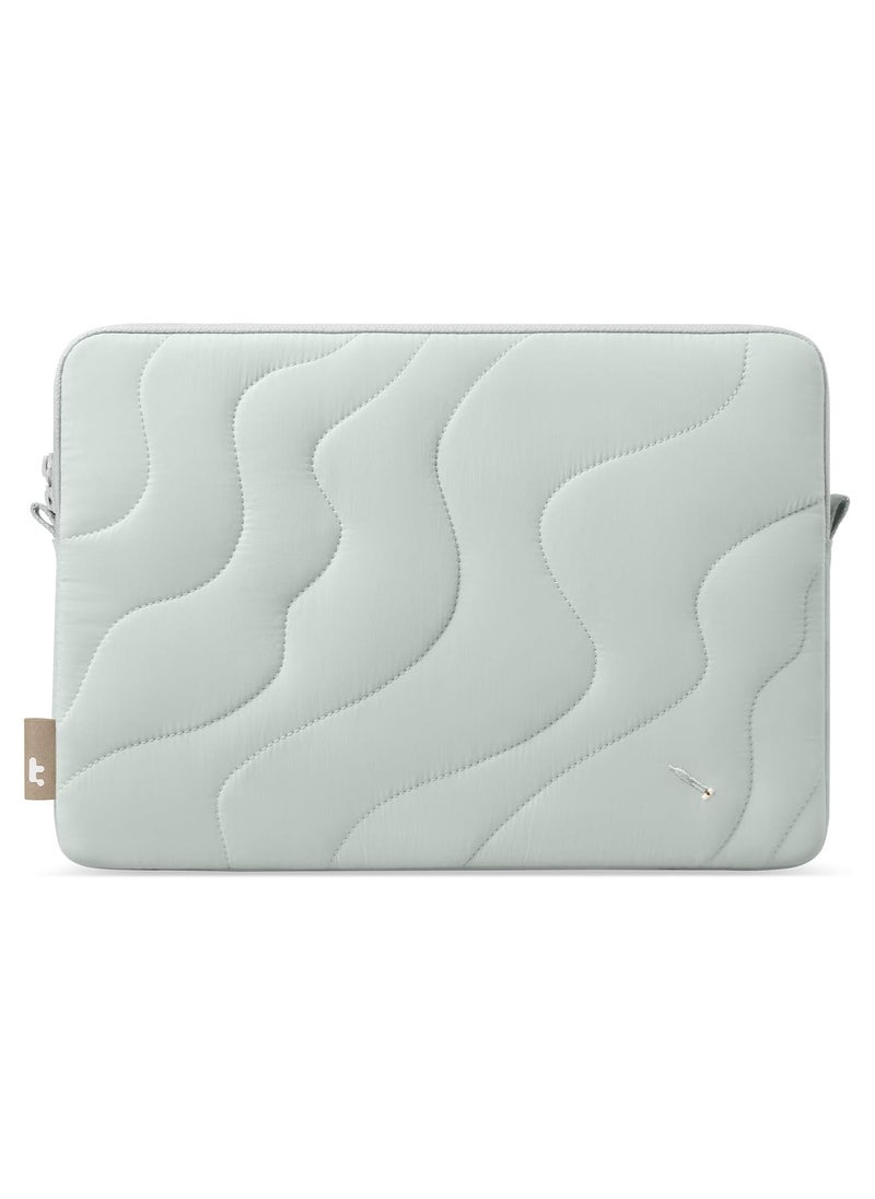 Terra-A27 360 Protective Puffy Laptop Sleeve for 16-inch MacBook Pro M4/M3/M2/M1 Pro/Max A3403 A3186 A2991 A2780 A2485 2024-2019, Quilted Design Soft Cute Puffer Bag Case for Dell XPS 16 Laptop Eco-Friendly Laptop Sleeve
