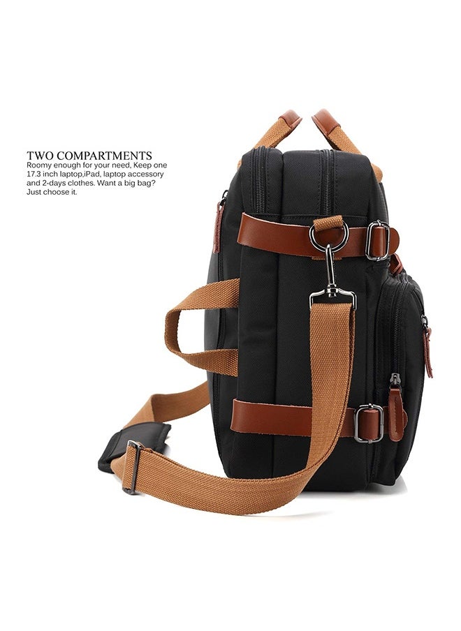 Convertible Multi-Functional Laptop Briefcase Black