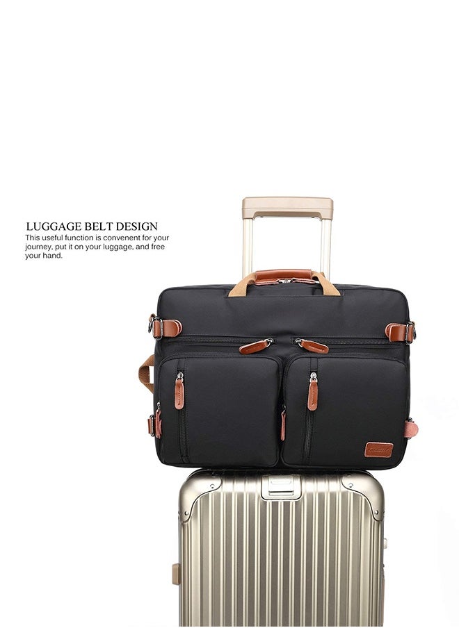 Convertible Multi-Functional Laptop Briefcase Black