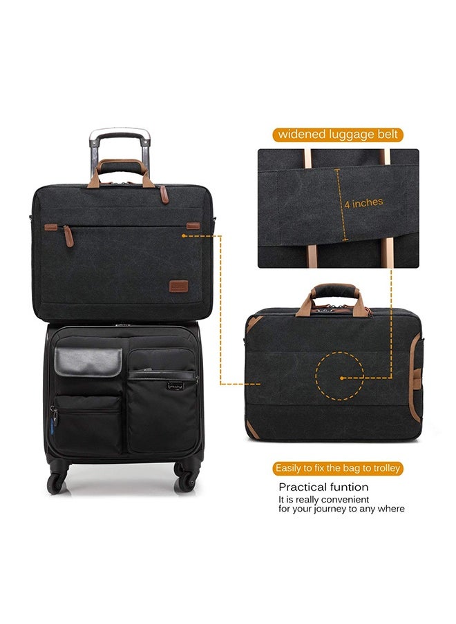 Convertible Multi-Functional Laptop Briefcase Black