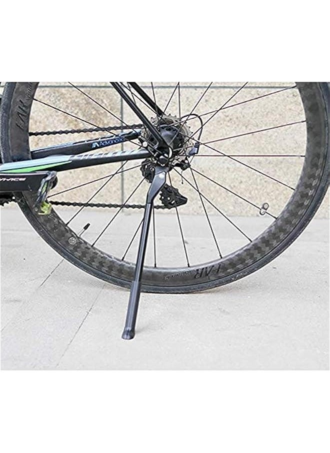 Adjustable Bike Kickstand, Aluminum Alloy Bicycle Side Kickstand Quick Release Bike Side Stand Concealed Spring-Loaded Latch Non-Slip Rear Side for 24-27.5 Inch Mountain Bike and 700C 650C Road