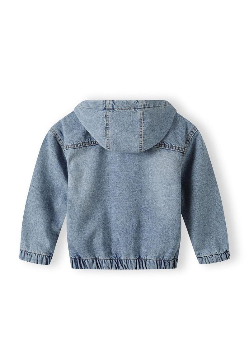 Baby Hooded Denim Zip Through Jacket