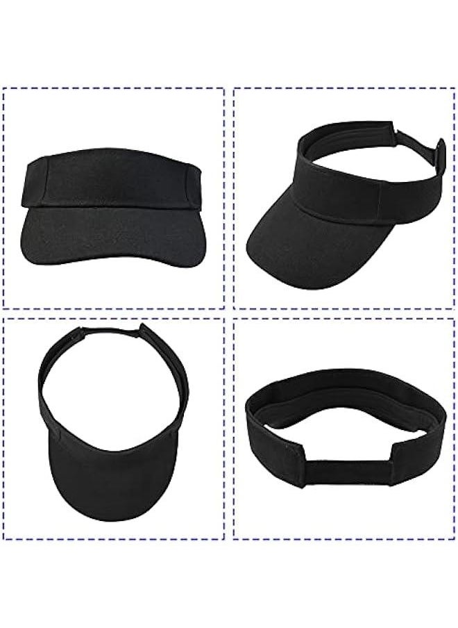 5 Pieces of Adjustable Sport Visors Sun Visor Hats Cap Visors for Women and Men