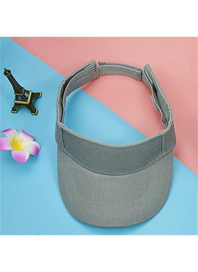 5 Pieces of Adjustable Sport Visors Sun Visor Hats Cap Visors for Women and Men