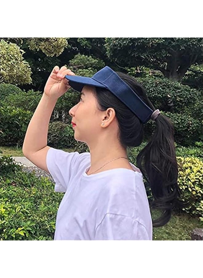 5 Pieces of Adjustable Sport Visors Sun Visor Hats Cap Visors for Women and Men