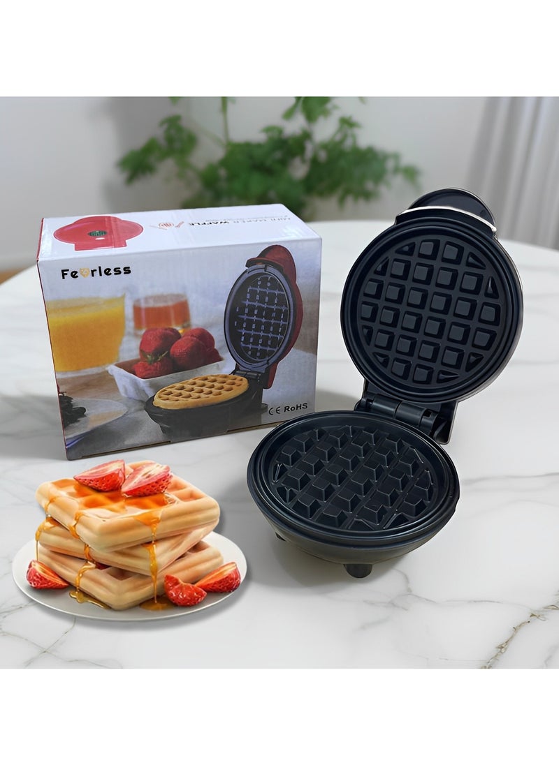 Mini Waffle Maker | Pancake maker for Cookies, Quesadillas, Calzones Or Snacks with ready Light indicator | Non-Stick Coated Plates with Premium Quality Material