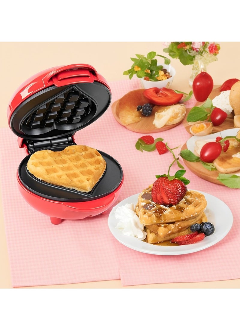 Mini Waffle Maker | Pancake maker for Browns, Cookies, Quesadillas, Calzones Or Snacks with ready Light indicator | Non-Stick Coated Plates with Premium Quality Material