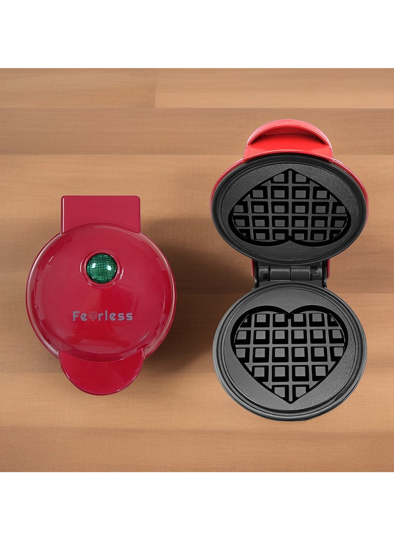Mini Waffle Maker | Pancake maker for Browns, Cookies, Quesadillas, Calzones Or Snacks with ready Light indicator | Non-Stick Coated Plates with Premium Quality Material