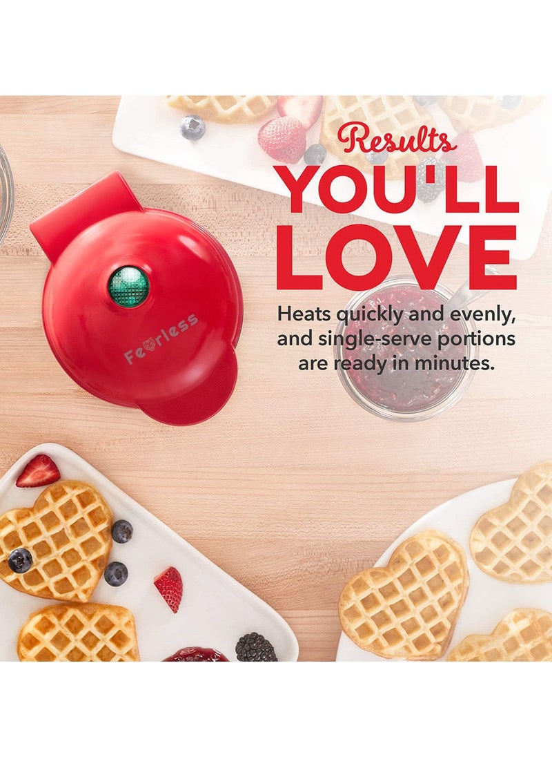 Mini Waffle Maker | Pancake maker for Browns, Cookies, Quesadillas, Calzones Or Snacks with ready Light indicator | Non-Stick Coated Plates with Premium Quality Material
