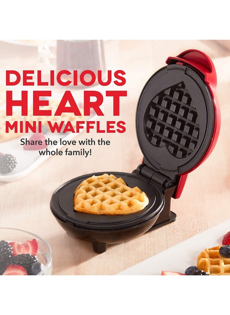 Mini Waffle Maker | Pancake maker for Browns, Cookies, Quesadillas, Calzones Or Snacks with ready Light indicator | Non-Stick Coated Plates with Premium Quality Material