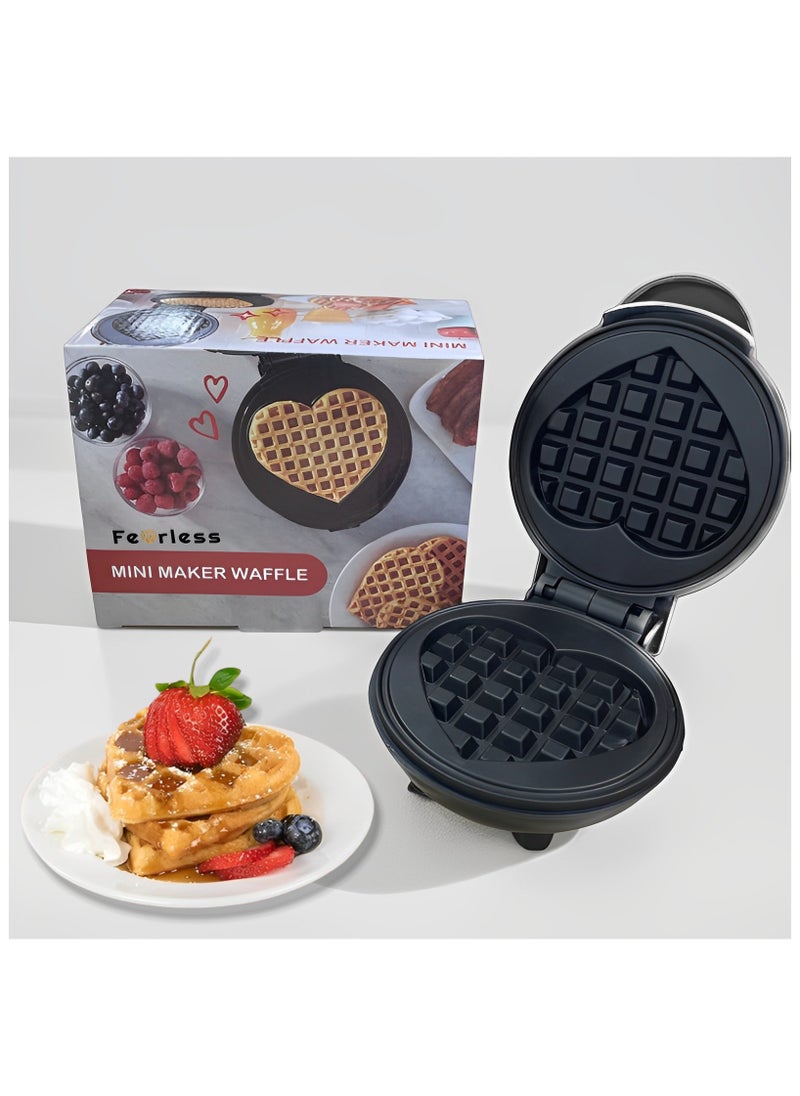 Mini Waffle Maker | Pancake maker for Browns, Cookies, Quesadillas, Calzones Or Snacks with ready Light indicator | Non-Stick Coated Plates with Premium Quality Material