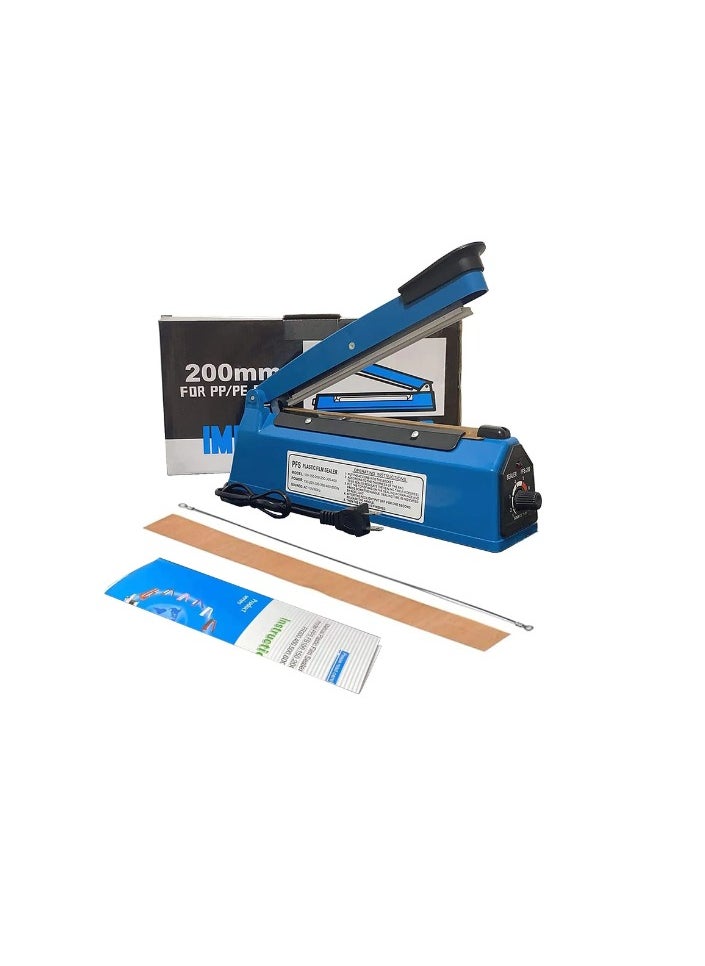 Heat Sealing Machine 200mm Plastic Belt Sealer Machine Hand Sealer Machine  for Plastic Bags PE  Packet Pouch Bag Polybag PP Bags