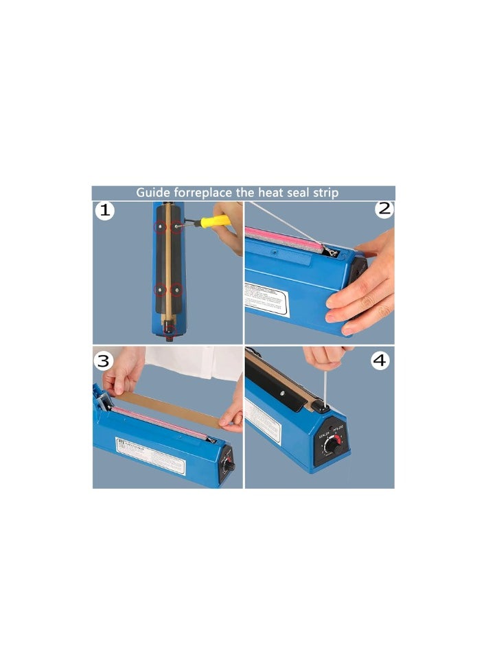 Heat Sealing Machine 200mm Plastic Belt Sealer Machine Hand Sealer Machine  for Plastic Bags PE  Packet Pouch Bag Polybag PP Bags