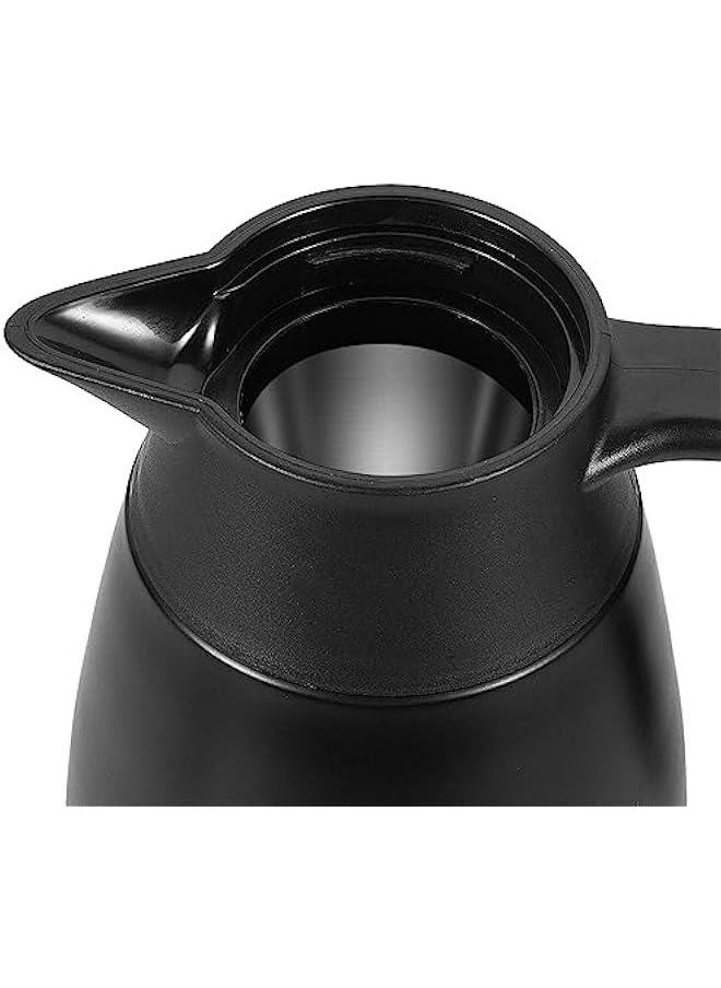 68Oz Thermal Coffee Carafe, Insulated Stainless Steel Double Walled Vacuum Flask/Thermos with Press on Top, Coffee Carafe Drink Dispenser for Coffee,Tea,Beverage, Black
