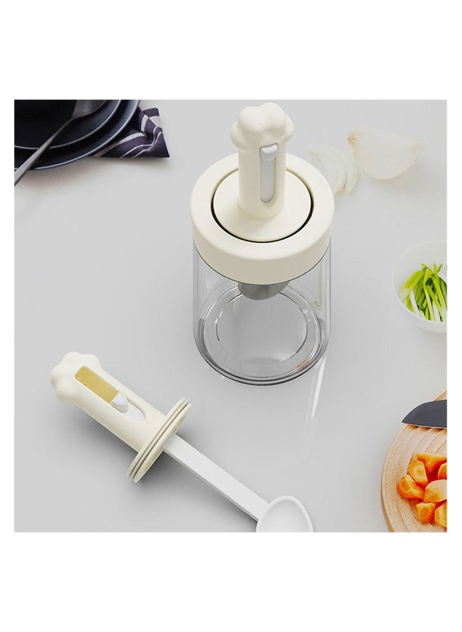2Pcs Set Cat Claw Seasoning Jar with Integrated Spoon and Lid, Kitchen Moisture-proof Seasoning Bottle , Detachable Seasoning Cccessories , MSG Condiment Jar Random Color