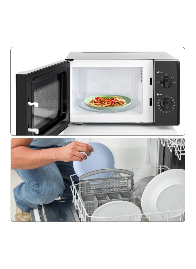 Dinner Plates Set 4 Pack 8 Plastic Unbreakable Plates Set for Family Party Picnic Home Dishwasher Microwave Safe
