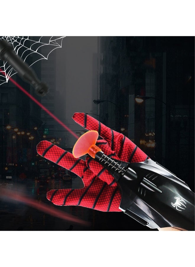 Spiderman'S Silk-Spinning Gloves, Electric Retractable Spider Web Rope, Spider Silk Launcher With Infrared Technology Genuine Toy