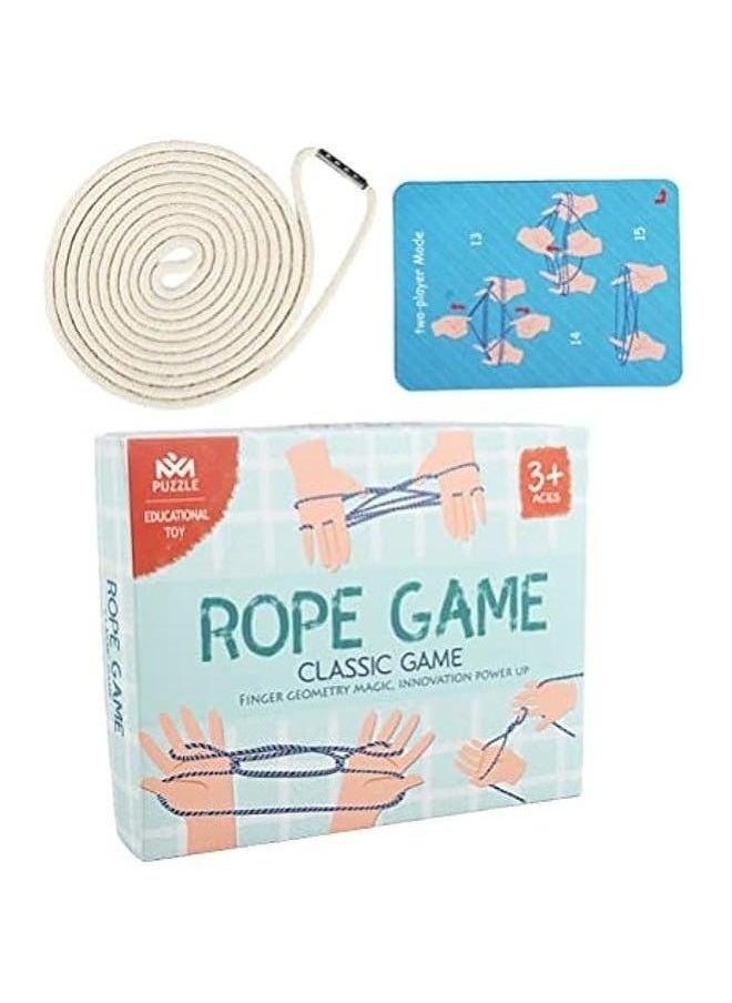 Cats Cradle String Finger Game: 1 Set Rope Hand Game Toy Educational Games Stretch Elastic Fitness for Girls Boys